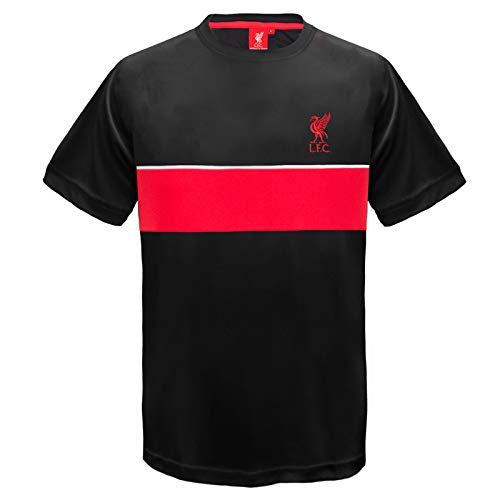 Liverpool FC - Jungen Trainingstrikot - Offizielles Merchandise - Schwarz mit rotem Streifen - 6-7 Jahre