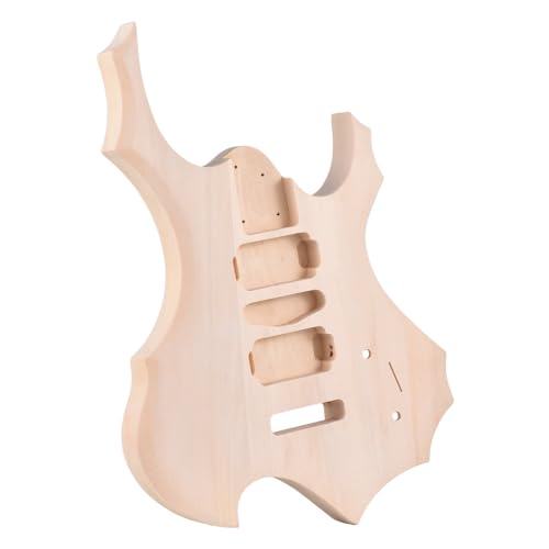 Körper,KOCAN DIY E-Gitarre Unvollendeter Korpus Gitarrenfass Rohling Holzgitarre Korpus Ersatzteile,E-Gitarren-Körper
