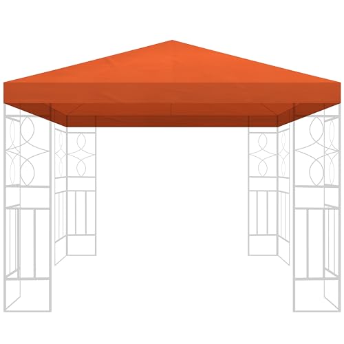 habeig Ersatzdach 340g/m² Dach EXTRA STARK PVC Beschichtung Pavillondach Wasserdicht Pavillon 2,98x2,98m (ca. 3x3m) (Terrakotta #93)