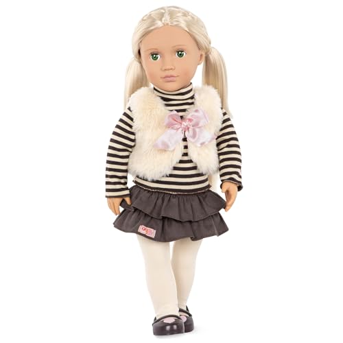 Our Generation 44268 - Holly OG Puppe mit Fellweste, 46 cm
