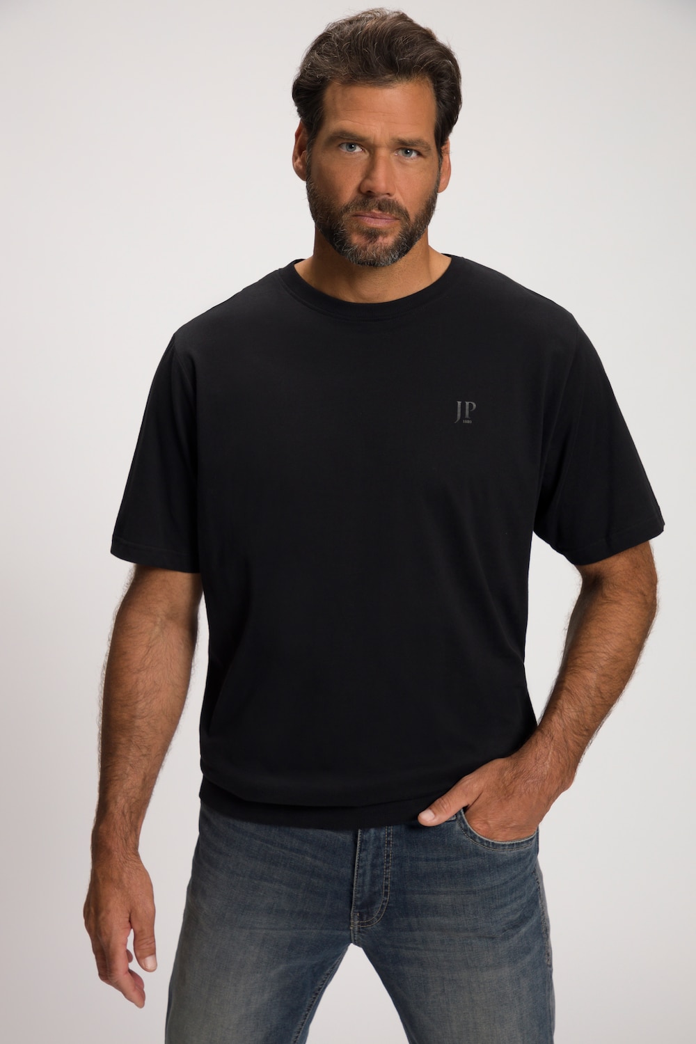 Große Größen T-Shirt, Herren, schwarz, Größe: 8XL, Baumwolle, JP1880