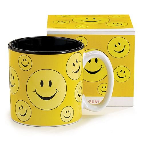 1 x Tasse mit lächelndem Gesicht