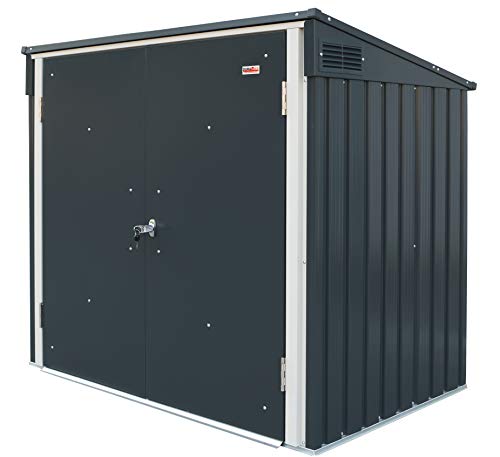Tepro Metall-Mülltonnenbox für 2 x 240 l Mülltonnen, Doppeltür inkl. Schlüssel