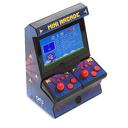 Thumbs Up Orb Mini Arcade Machine mit Dual-Controller - Inkl. 300x 8-Bit Spielen, Dunkelblau