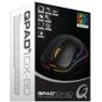 QPAD DX-80 Pro Gaming Maus, Optical Mouse, bis zu 8.000 DPI, LED Beleuchtung, Schwarz