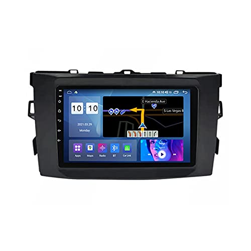 ADMLZQQ 9'' Android 10 Autoradio Für Toyota Auris 2006-2011,Unterstützung Mirror Link/BT/Lenkradsteuerung/Rückfahrkamera/GPS/WIFI/3D Echtzeit-Fahrdynamik+Carplay,M200s8core2+32