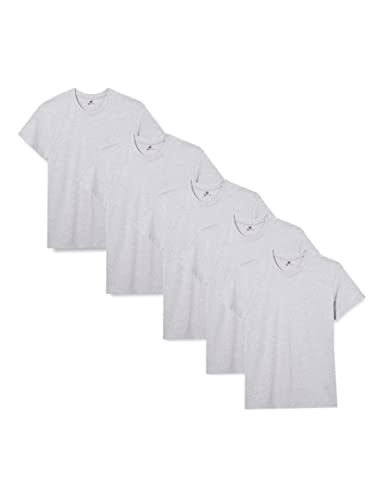 Lower East Herren T-Shirt mit Rundhalsausschnitt, 5er Pack, Grau(Grau), Small