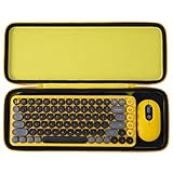 Aenllosi Hart Tragen Tasche Hülle für Logitech Pop Keys Mechanische kabellose Tastatur, Nur Tasche (Gelb)