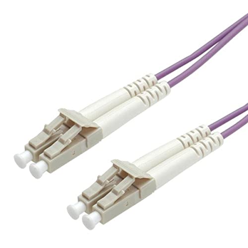 ROLINE LC/LC LWL Netzwerkkabel | Glasfaser Kabel | OM4 Duplex Patchkabel in violett | 3 m