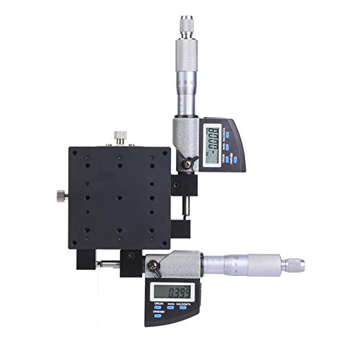 X Y-Achsen-Mikrometerplattform Hochpräzise 0,002 mm SEMXY80-AS-Mikrometerplattform 80 x 80 mm mit digitalem Bildschirm