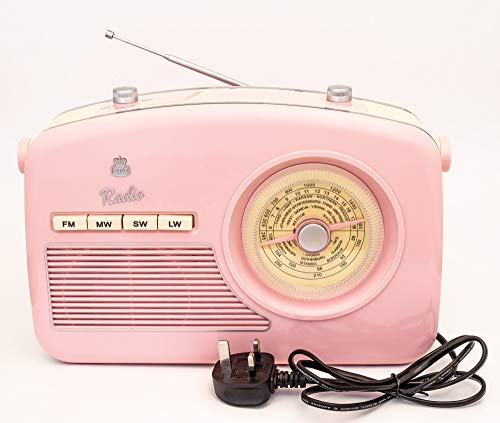 GPO RYDELLPIN Trendy 50er Jahre Design Radio, Rosa