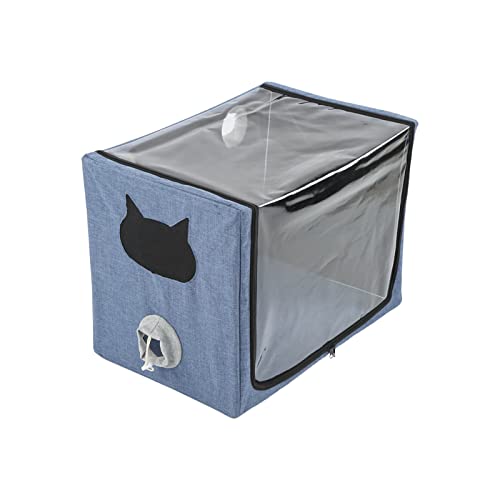 01 02 015 Zerstäubungsbox für Haustiere Zerstäubungsnest für Haustiere, transparentes Design, bissfestes Oxford-Gewebe für Katzen