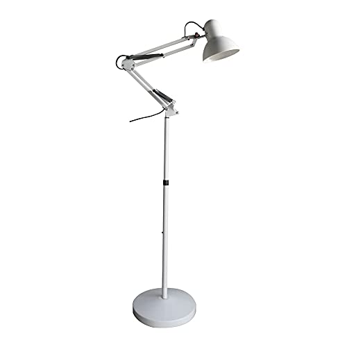 Wonderlamp - Stehleuchte Avati, Stehleuchte weiß, höhenverstellbar, Körper und Gelenkkopf, Leuchtmittel 1xE27