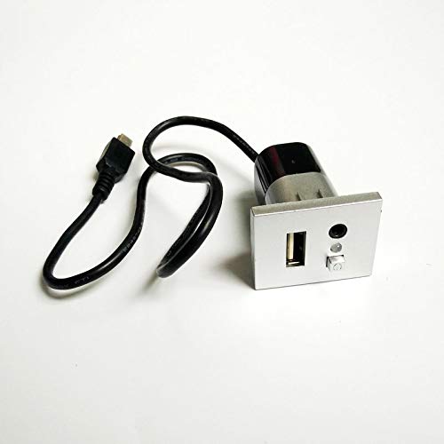Auto USB/AUX Anschluss, USB/AUX Anschlussstecker + Kabel Passt für Focus MK2, Auto USB Eingangsadapterstecker (Silber USB Adaptor)