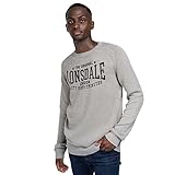 Lonsdale Mens TALGARREG Pullover Sweater, Marl Grey, Extra Large