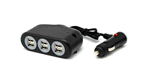 Cliff Top 9.9 Amperage DREI-Wege-Multi-Sockel Auto-Ladegerät- (6 USB-Ports)