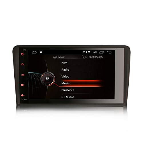 ERISIN 8 Zoll Android 10.0 Autoradio für Audi A3 S3 RS3 RNSE-PU Unterstützt GPS-Navi Carplay Android Auto DSP Bluetooth A2DP DVB-T/T2 WiFi DAB+ Mirror-Link 2GB RAM+16GB ROM