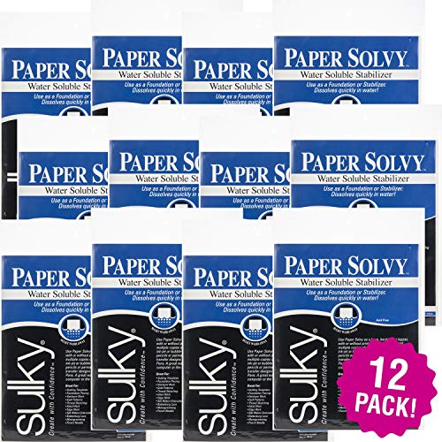 Sulky Paper Solvy Water-Soluble Stabilizer 12/Pk-8.5"X11" 12pcs