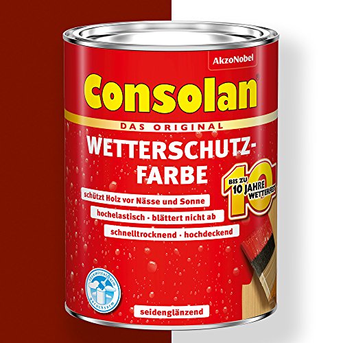 Consolan Wetterschutz-Farbe (2,5 l, schwedenrot)