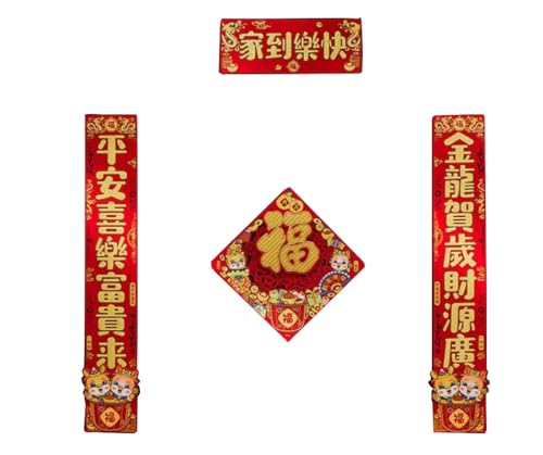 Chinesische Paare, chinesische Neujahrsdekorationen, 1,1 m, Frühlingsfest-Paare, DIY-Ornament, chinesische Neujahrsdekorationen, Fu-Fensteraufkleber, Mond-Neujahrsdekoration (Farbe: C) (Farbe: G) (Co