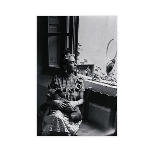 DESHVA Malerin – Frida Kahlo Vintage-Poster, Leinwand-Poster, Wandkunst, Dekor, Bild, Gemälde für Wohnzimmer, Schlafzimmer, Dekoration, ungerahmt, 40 x 60 cm