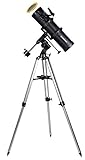 Bresser Spiegelteleskop Spica EQ 130/650 mit Smartphone Kamera Adapter und hochwertigem Objektiv-Sonnenfilter, inklusive Montierung, Stativ und Zubehör