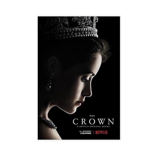 Poster der TV-Serie "The Crown", Leinwandposter, Wandkunst, Dekordruck, Gemälde für Wohnzimmer, Schlafzimmer, Dekoration, ungerahmt, 60 x 90 cm