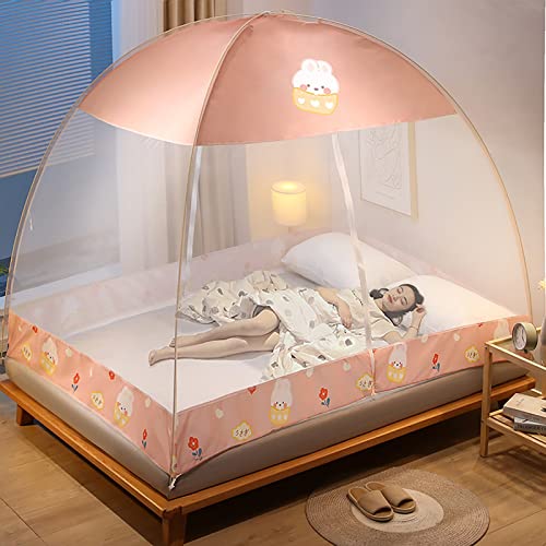 Zusammenklappbares Moskitonetz für das Bett, tragbares Doppeltür-Reise-Moskitonetz mit Netzboden, einfach zu installierendes Pop-up-Moskitonetz-Zelt für Camping-Ausflüge im Freien,C,2x2.2m