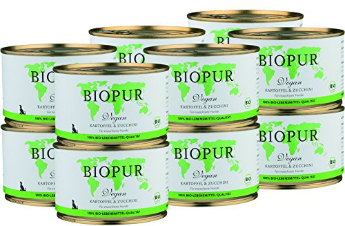 BIOPUR Bio Vegan, Kartoffel & Zucchini für Hunde 12x400g