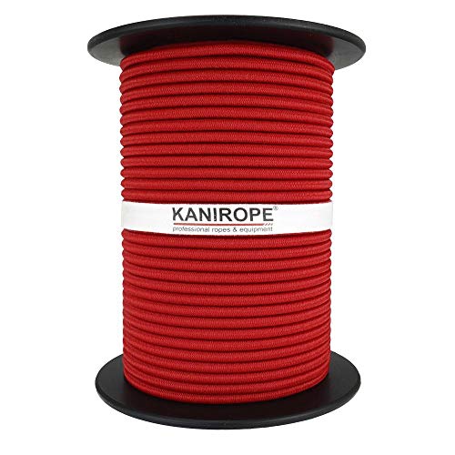 Kanirope® Gummiseil MONOSPAN PE 8mm 100m Rot Expanderseil Spann Seil Spanner Spannseil Plane