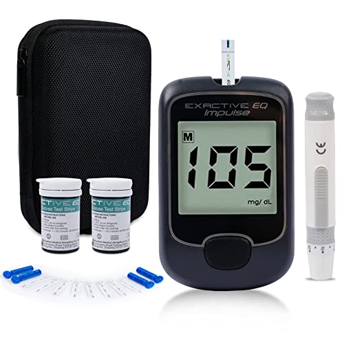 Exactive EQ Blutzuckermessgeräte, Diabetes Blutzucker Test Kit mit 50 Teststreifen - mg/dL