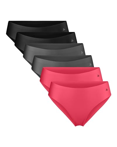 DANISH ENDURANCE Sports Bikini 6 Pack XL Multicolor (2X Black, 2X Grey, 2X Pink) 6-Pack