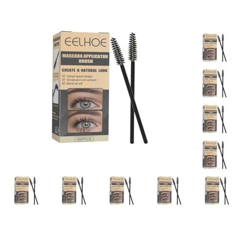 10 Set 50 Stück Wimpern-Mascara-Pinsel für Wimpernverlängerung, Salon