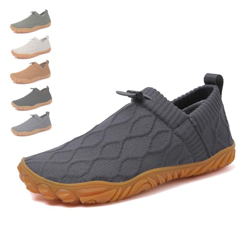 ALFQFFXZ Superkomfort-Slip-On-Schuhe, atmungsaktive Outdoor-Laufschuhe für Sport und Wandern (43,Gray)