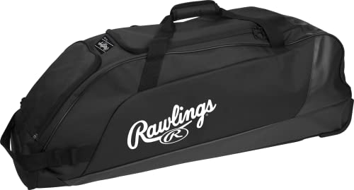 Rawlings | Workhorse Ausrüstungstasche mit Rädern | Baseball & Softball | Schwarz