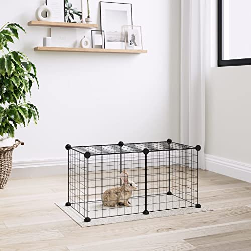 Möbel-Set für Haustiere, 8 Elemente, Stahl, 35 x 35 cm, Schwarz