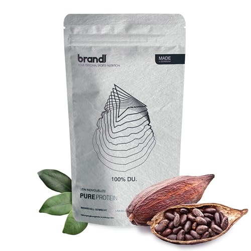 brandl® Protein-Pulver 5k ohne künstliche Süßstoffe | Whey-Protein plus pflanzliches Eiweiß-Pulver | Alle Aminosäuren | 600g (Chocolate Wonder, 1000)