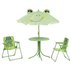 Siena Garden 672614 Froggy Kindersitzgruppe 4 tlg. Gestell Stahl grün, Fläche 100% Polyester grün