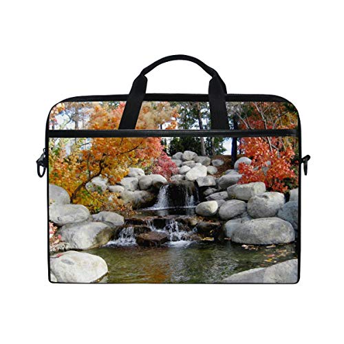 LUNLUMO Herbst Ahornblatt Stein 15 Zoll Laptop und Tablet Tasche Durable Tablet Sleeve für Business/College/Damen/Herren