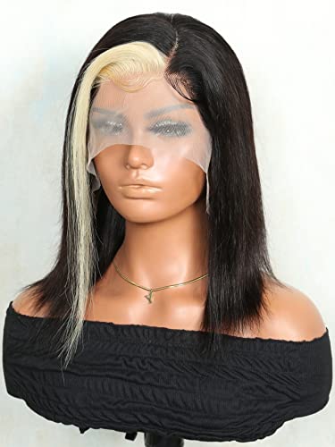 Human Lace Wigs 13*4*1 T-Part Lace Straight Human Hair Wig for Black Women ( Color : 200Density 13*4*1 , Size : 8 Inch )