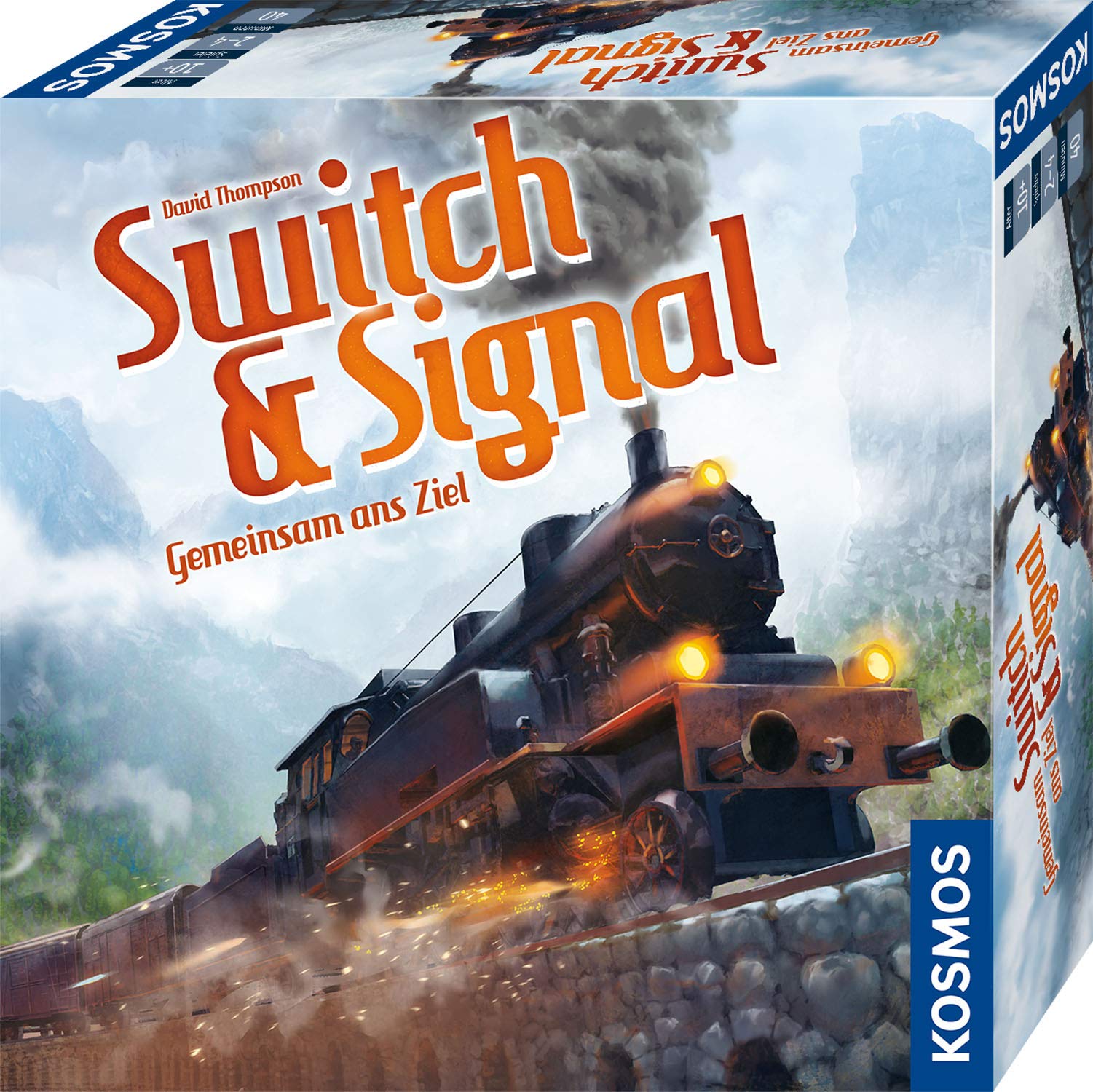 Kosmos 694265 Switch & Signal, Gemeinsam ans Ziel, kooperatives Eisenbahn-Spiel für 2-4 Spieler, ab 10 Jahre, Gesellschaftsspiel mit einfachen Regeln, Silver