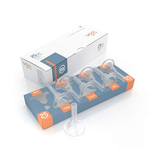 Ugo-Scheide (x28) - 1-Monats-Versorgung mit Kondomen für externe Urin-Katheter - selbstklebend und latexfrei (Durchmesser - 25mm, Länge - Standard)