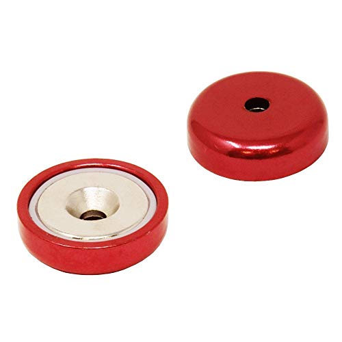 Magnet Expert NPA32(RE)-40 32mm dia A Type Neodymium Pot Red (Pack of 40) Magnet