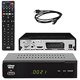 Comag HD45 Digitaler HD Sat Receiver (Full HD, HDTV, DVB-S2, HDMI, SCART, PVR-Ready, USB 2.0) inkl. HDMI Kabel, schwarz