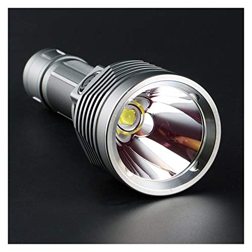 ATHUAH Ultralange Standby-Elektrotaschenlampe M21C-U-Taschenlampe, XHP70.2, Rampenfunktion als Powerbank und Campingzubehör (Gehäusefarbe: Schwarz, Leuchtfarbe: XHP70.2 3000K)