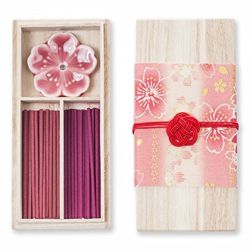 Kirschblüte Organisches Japanische Räucherstäbchen Geschenk Mit Halter-Set