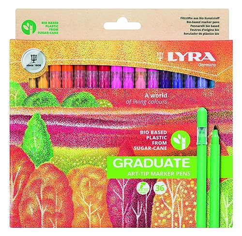 LYRA Graduate Art-Tip Marker, verschiedene Farben, 36 Stück