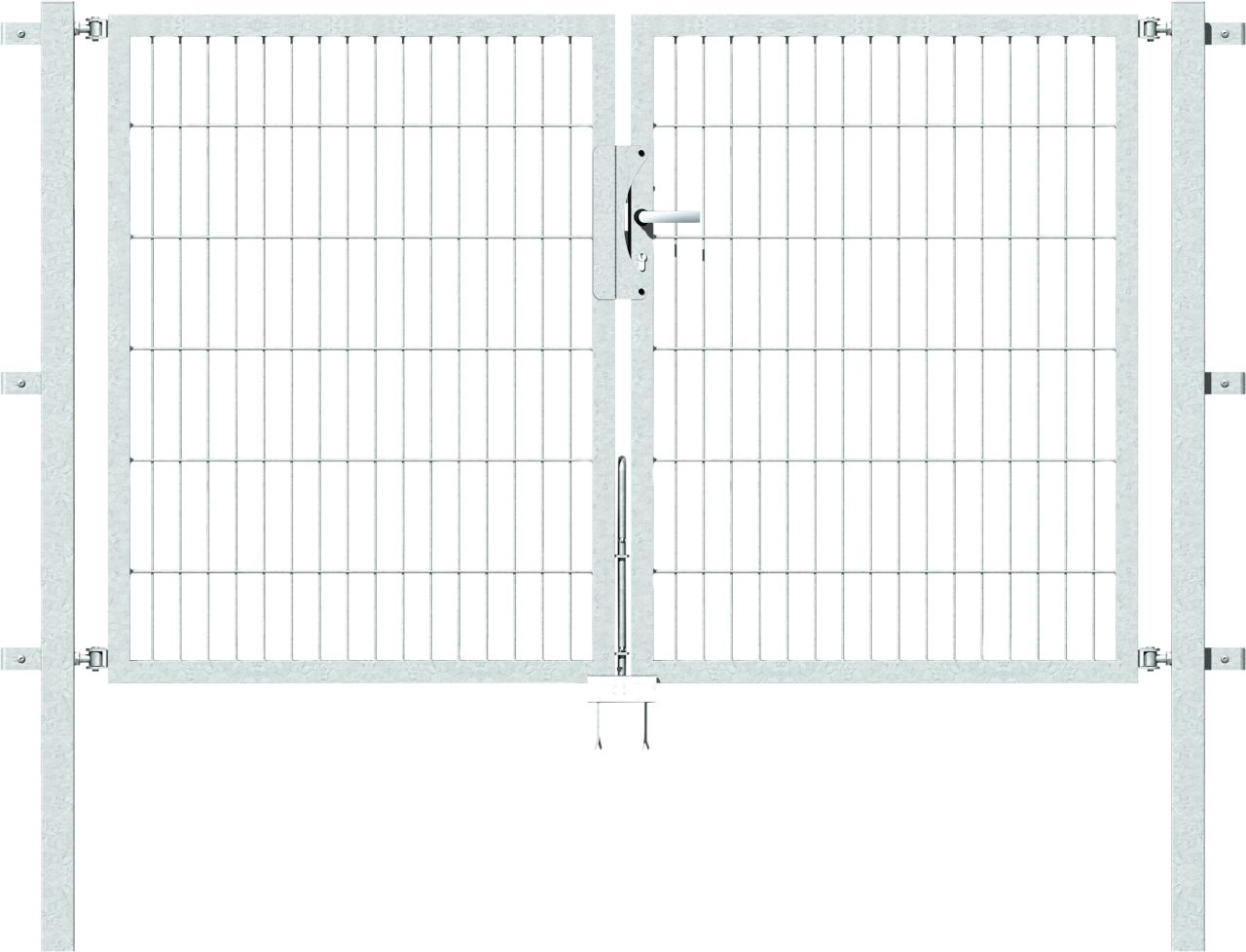 Alberts Stabgitter Doppeltor Flexo 200 x 120 cm 6/5/6 feuerverzinkt zE