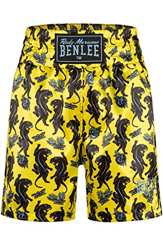 BENLEE Herren Boxhose Panther Boxing Yellow/Black/Blue M