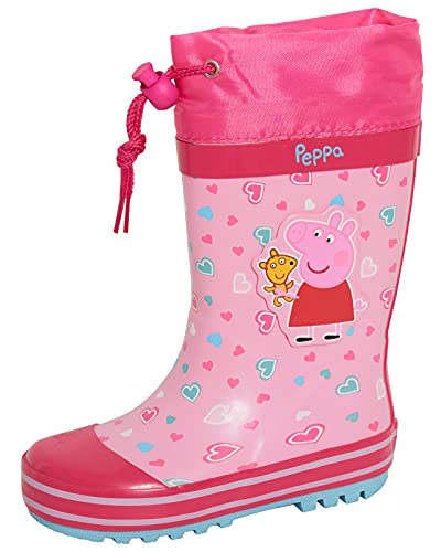 Peppa Pig Gummistiefel für Mädchen, zum Binden, Pink, Gummistiefel, rose, 24 EU